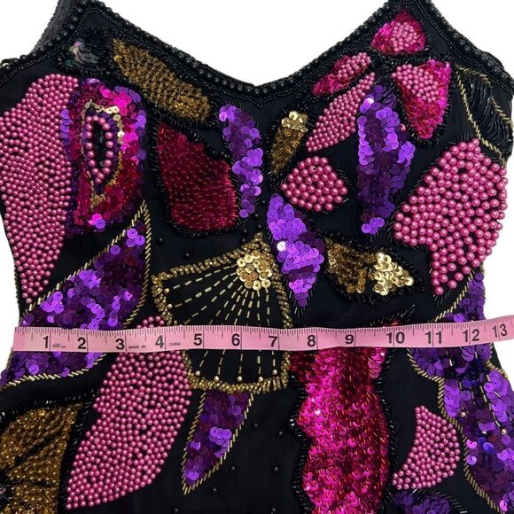 Vintage Alyce Designs Heavily Beaded Sequin Regency Gatsby Glam Dress - Picture 11 of 16